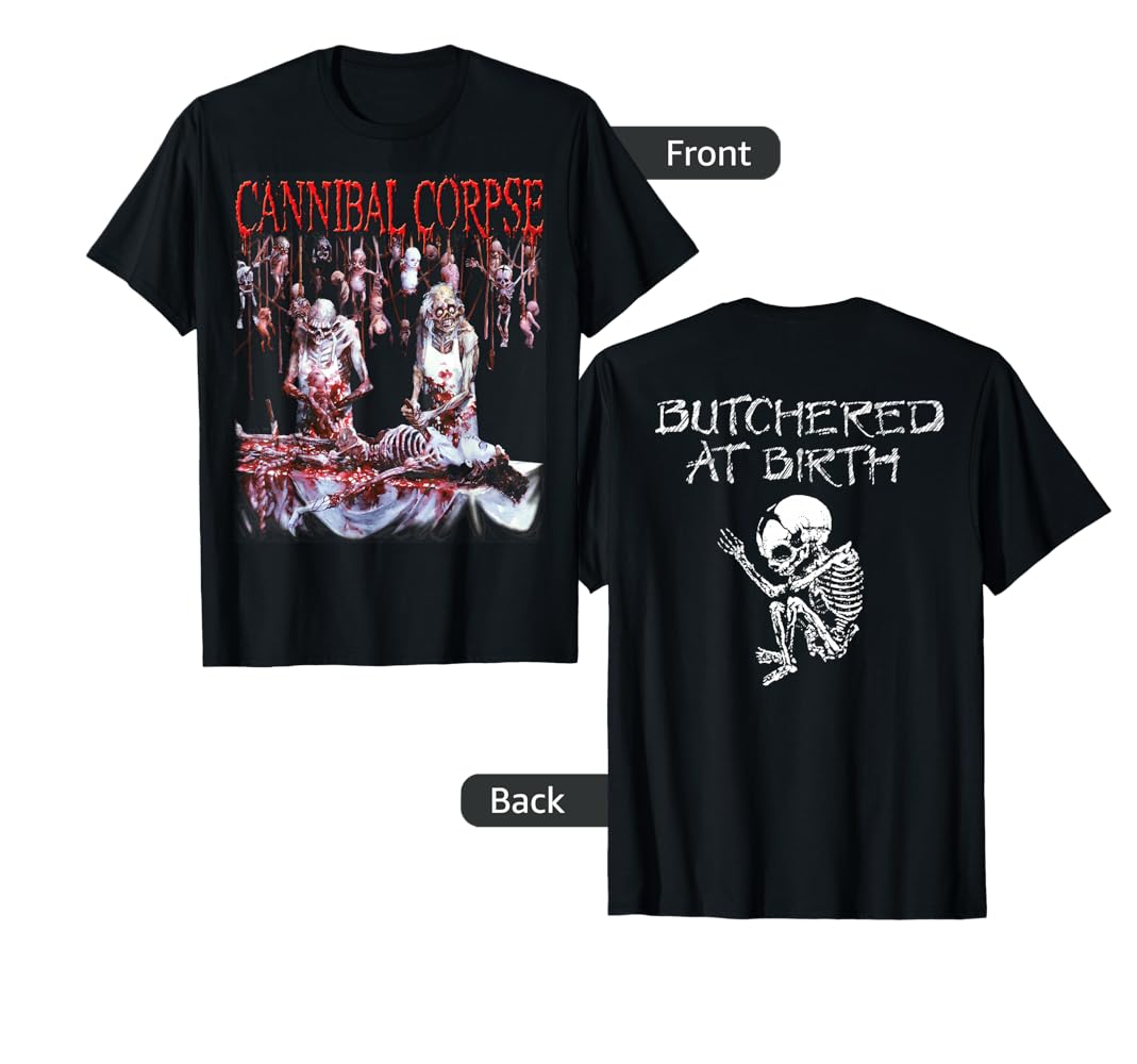 トップス CANNBAL CORPSE BUTCHERED AT BIRTH Amazon.com: Cannibal Corpse- Official Merchandise